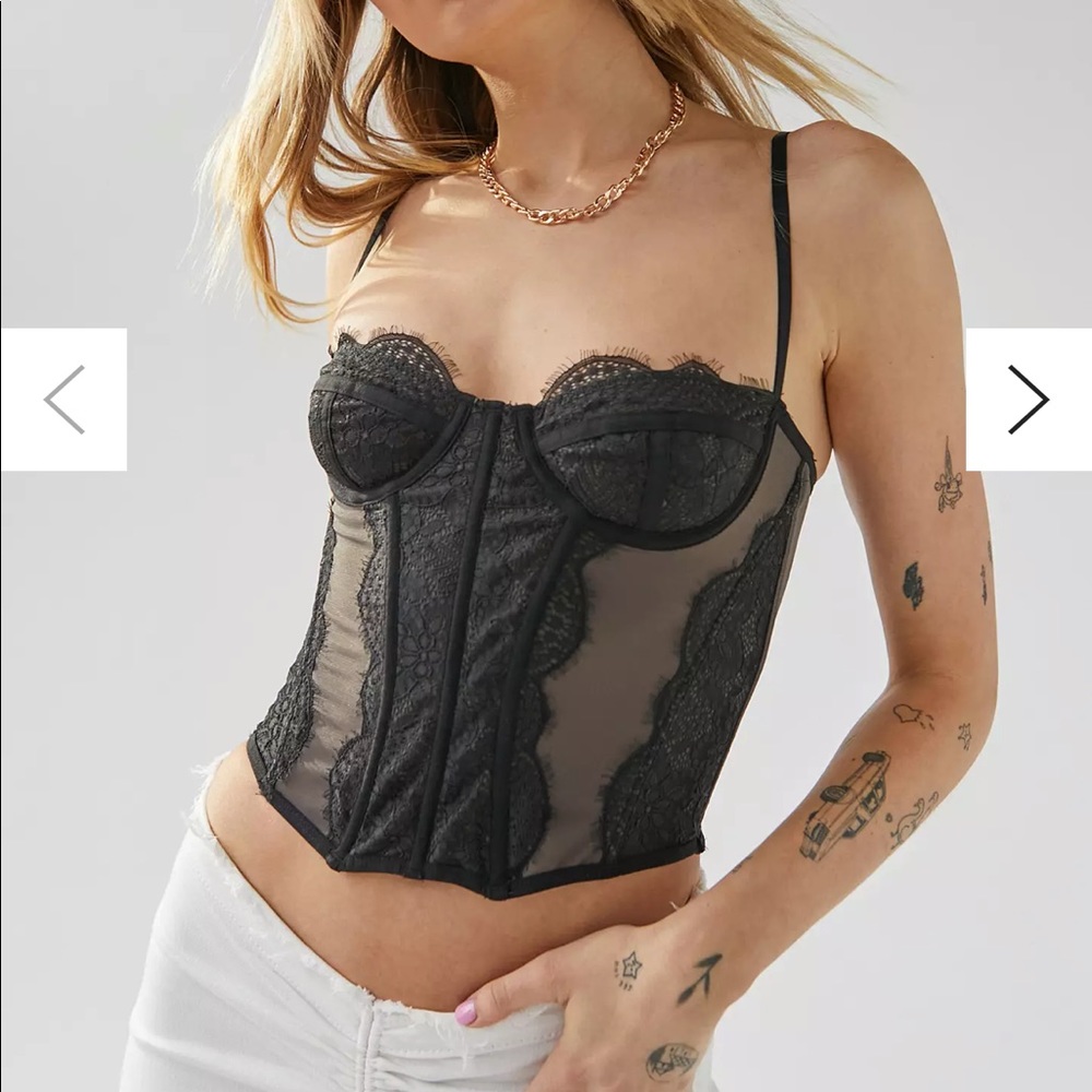 Urban outfitters corset black